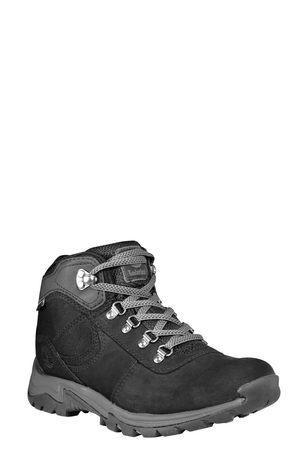 Timberland Women's Mt. Maddsen Mid Waterproof Hiking Boots Black 9.5