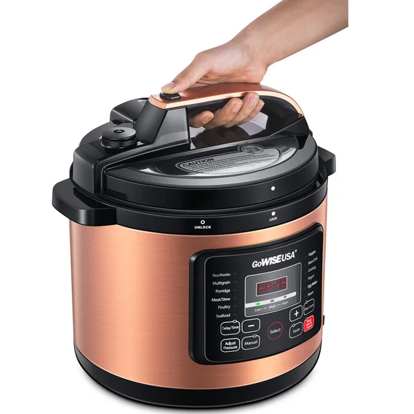 GoWISE USA 10-qt 12-in-1 Electric Pressure Cooker - Copper
