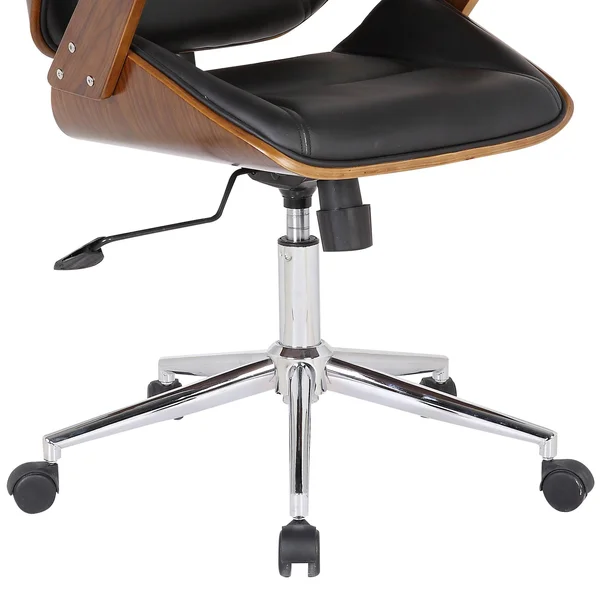 Armen Living Century Faux Leather Office Chair - Black