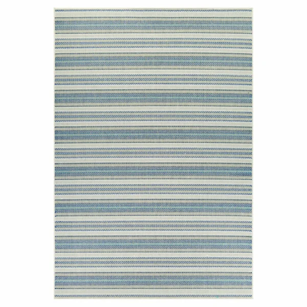 Couristan 5&3x22 x 7&6x22 Ivory/Sand/Azure Monaco Marbella Area Rug