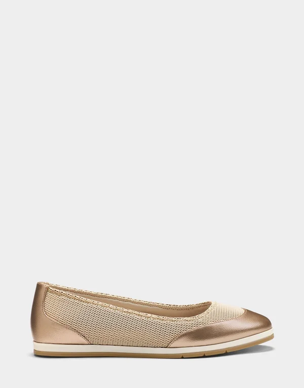 Women's Aerosoles Get Smart Ballet Flat - Size: 5.5, Gold