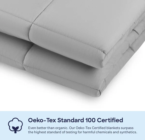 Weighted Blanket to Improve Sleep & Calm Anxiety Striped - Grey/White - Queen (60x80)