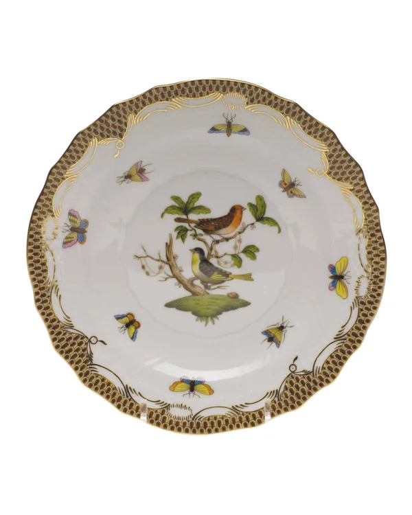 Herend Rothschild Bird Brown Motif 03 Salad Plate