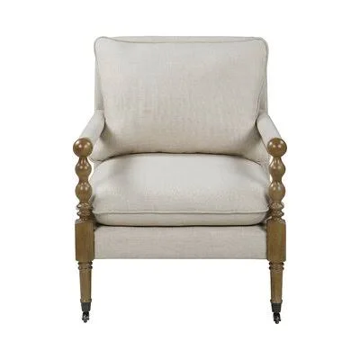 Jellison 26.5x22 Wide Polyester Armchair Darby Home Co Fabric: Beige