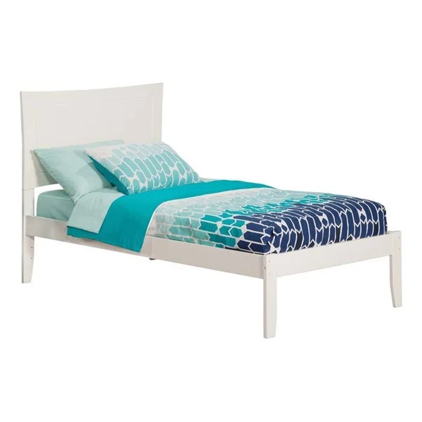 Leo & Lacey Twin XL Panel Platform Bed in White - LL-1653389