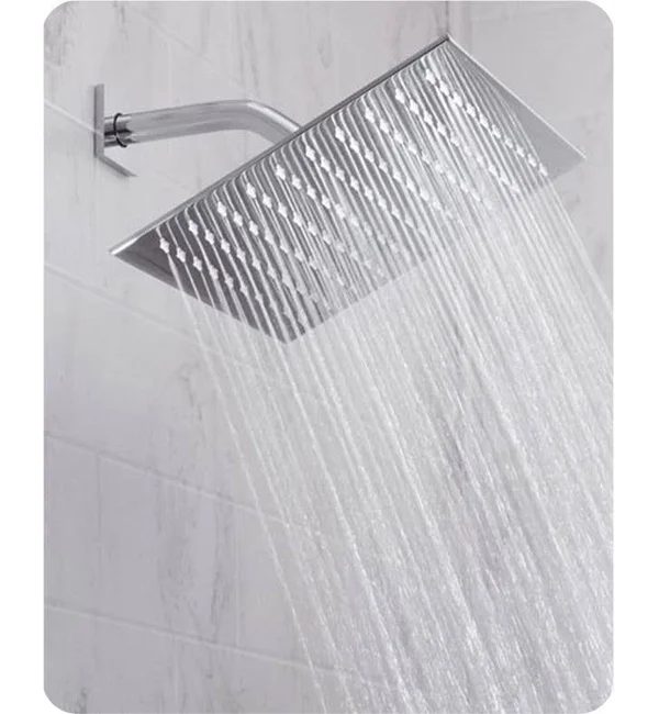 Jaclo Cubix 10x22 Wall/Ceiling Mount Single-Function Square Rain Machine Showerhead in Pewter, Flow Rate: 1.5 GMP, SKU: S211-1.5
