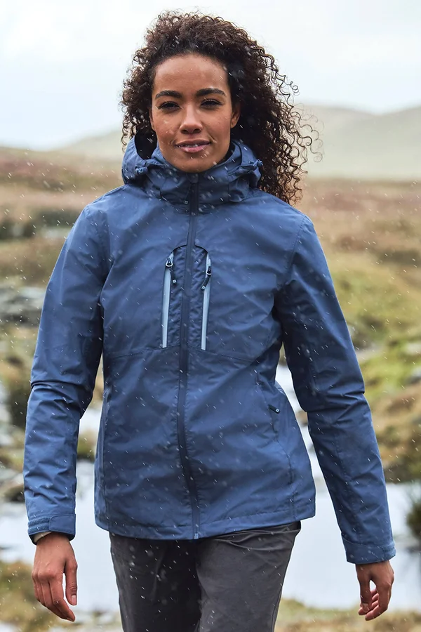 Mountain Warehouse Rainforest Waterproof Womens Jacket - Blue, Size 16