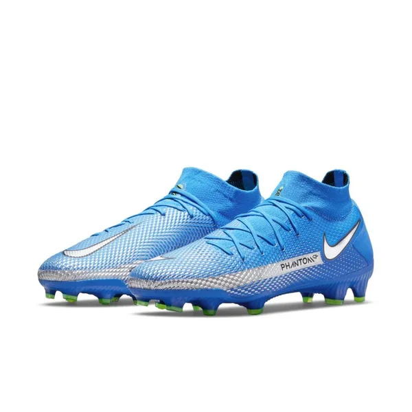 Nike Phantom GT Pro DF FG Photo Blue Metallic Silver Rage Green