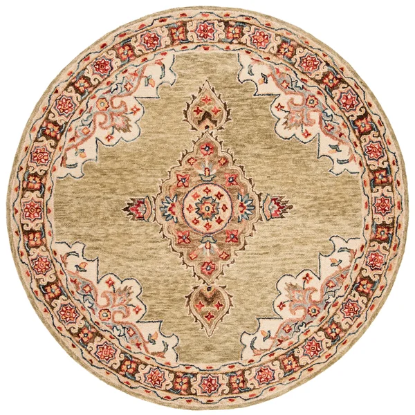 Safavieh Aspen APN506A 7&0x22 x 7&0x22 Square Sage, Brown Area Rug