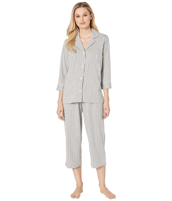 Lauren Ralph Lauren Women's Essentials Bingham Knits Capri PJ Set