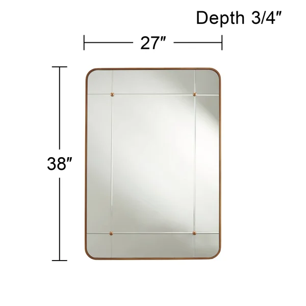 Handel Antique Gold 27x22 x 38x22 Rectangular Framed Wall Mirror