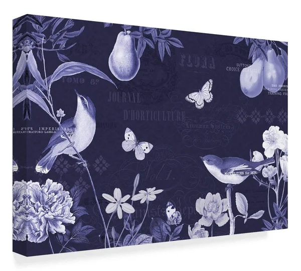 Trademark Fine Art 'Botanical Blue IV' Canvas Art by Katie Pertiet - Size: 22 x 32