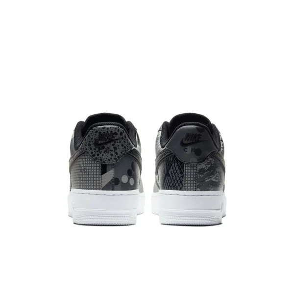Nike Mens Air Force 1 07 QS - Black-LT Smoke Grey -Size - 6