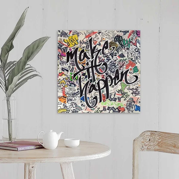 Make It Happen - Urban Inspiration, Large Solid-Faced Canvas Wall Art Print, Great Big Canvas