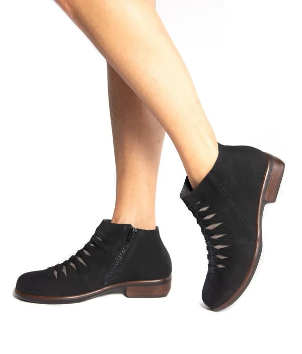 Naot Women's Leveche Black/Shiitake Nubuck 36