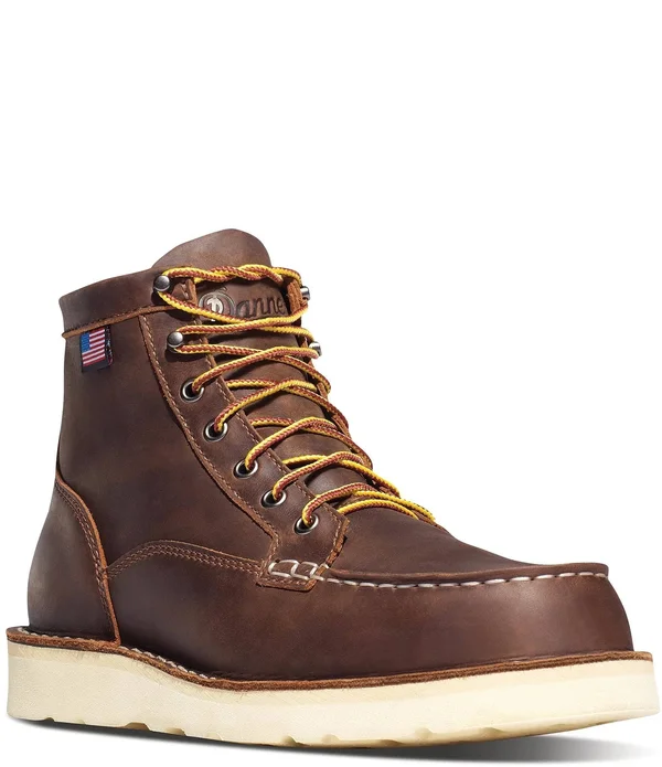 Danner Men's Bull Run Moc Toe 6x22 Steel Toe Work Boot Brown