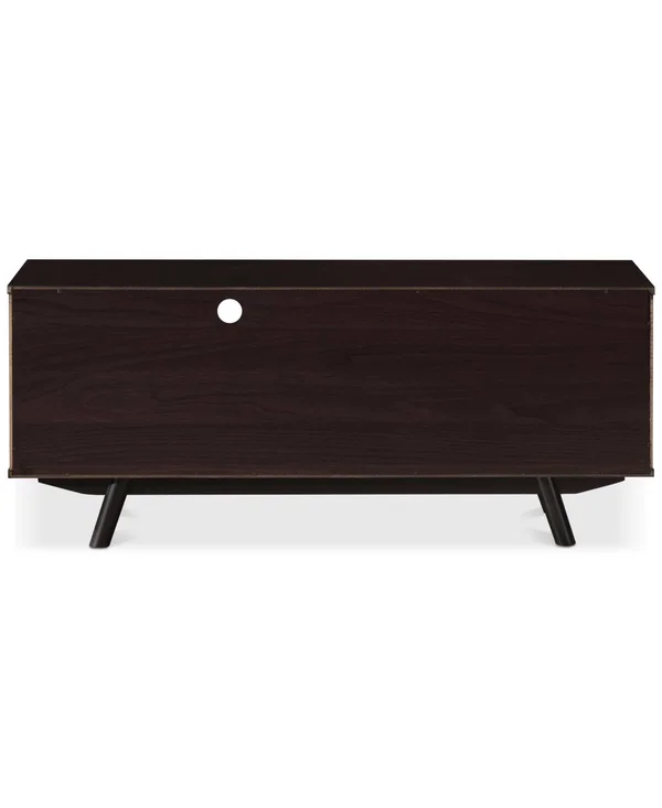 Modern Wood Veneer 55x22 TV Stand with Sliding Doors Wenge Techni Mobili
