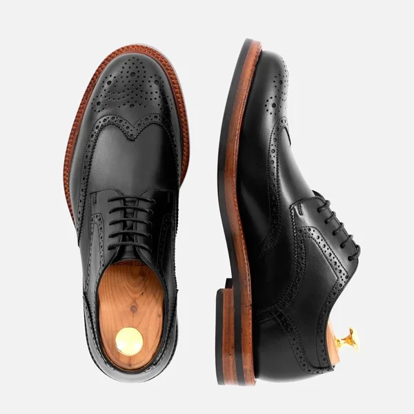 Beckett Simonon Kent Wingtips - Black, Size 11, Men's Casual Shoe