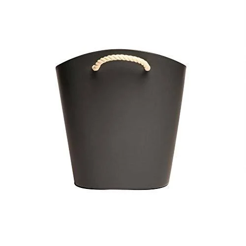 Homz Handles - Storage Bin, Waterproof, Cool Gray Base, White Rope Flexible Tub