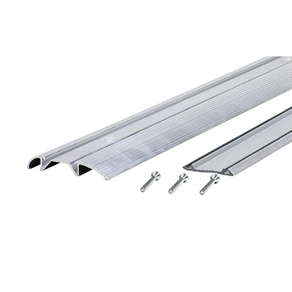 M-D Building Products Economy Low 3 in. x 93-1/2 in. Aluminum Threshold with Vinyl Seal, Silver