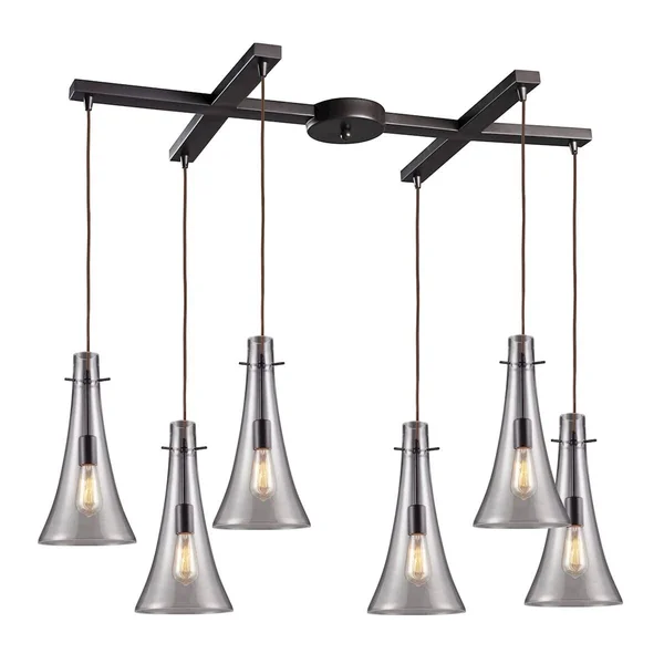 Elk Lighting 81342/4 Clasped Glass 4 Light Vanity in Polished Chrome