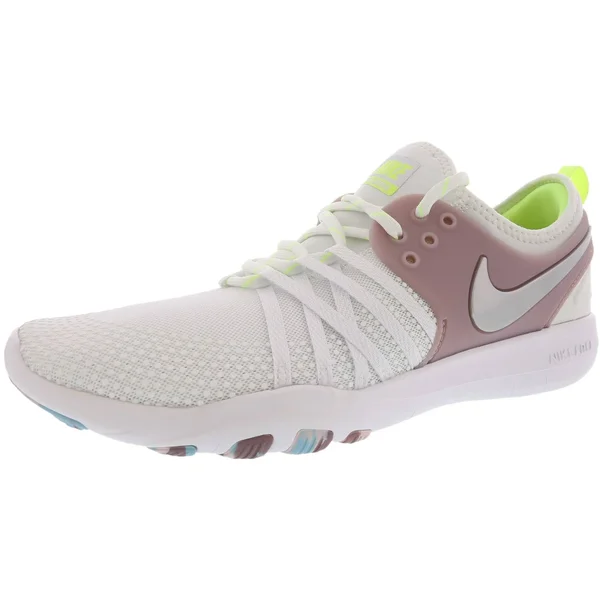Nike Free TR 7 Training Shoes - 8M - White - Metallic Silver