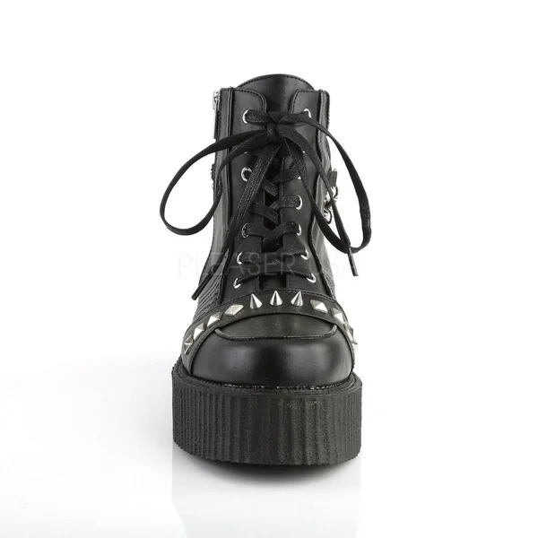Demonia - V-CREEPER-565 9, Black Vegan Leather
