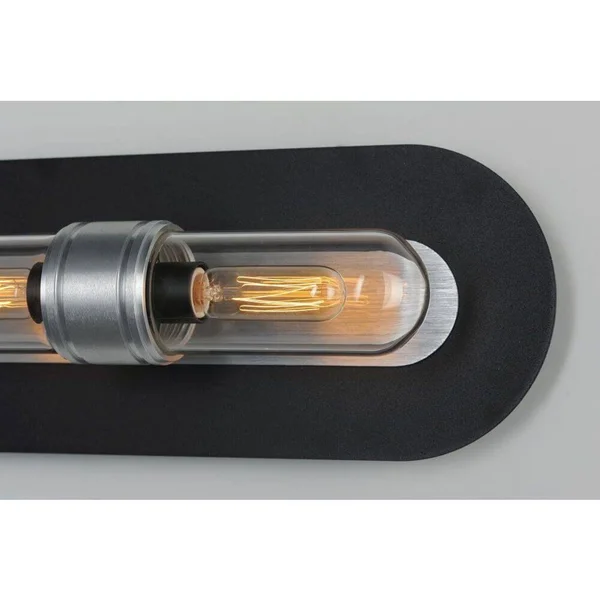 Maxim Lighting 21704CLBKAL Dual 4-Light Bath Vanity in Black - Brushed Aluminum