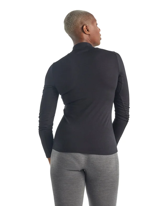 Icebreaker Women's Amplify LS Half Zip Top - Xs - Black
