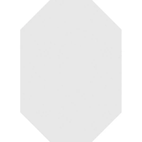 Ekena Millwork GVPOV14X3801SN 14x22W x 38x22H Vertical Elongated Octagon Surface Mount PVC Gable Vent: Non-Functional - w/ 3-1/2x