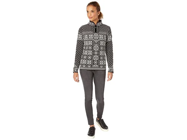 Dale of Norway Peace Feminine Sweater Womens Black/Off White S