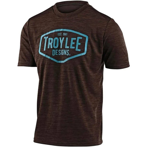 Troy Lee Designs Flowline Station Jersey - M - Heather Dark Moka-Blue