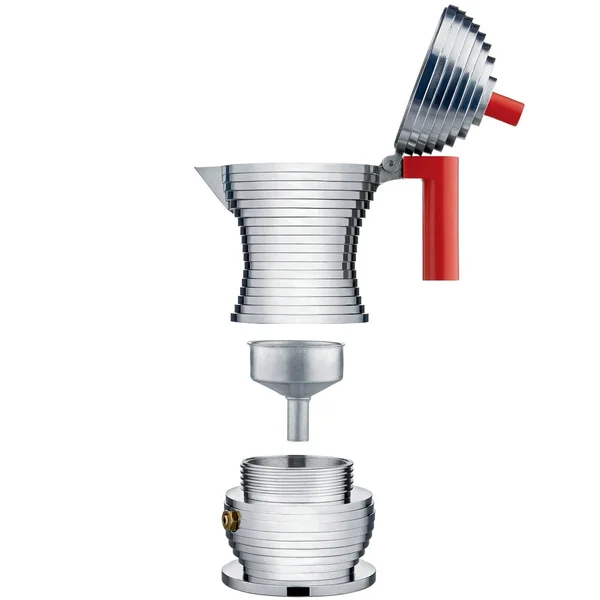 Alessi Pulcina Espresso Coffee Maker. 6 Cups. Black