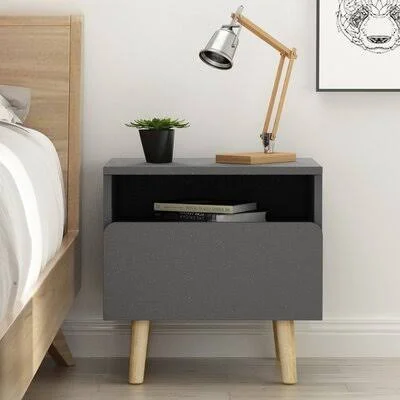 Blane 1 - Drawer Nightstand George Oliver Color: Black