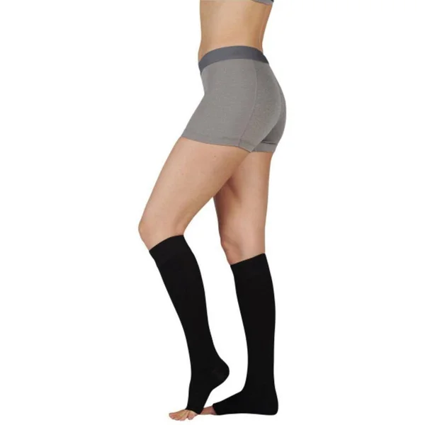 Juzo Soft 20-30 mmHg Open Toe Knee High - V, Short, White