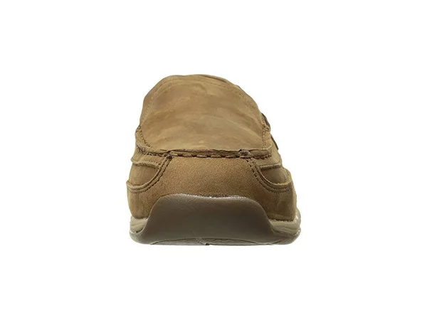 Rockport Works Sailing Club Slip on Boat Shoe Steel Toe, Men's Brown