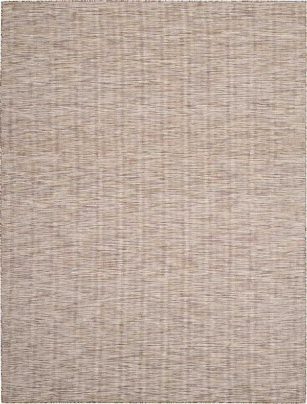Nourison Positano Solid Contemporary Beige Area Rug, Size: 9& x 12&