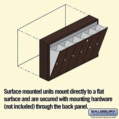 Salsbury Industries 3506ZSP Vertical Mailbox - Surface, 6 Doors, Bronze