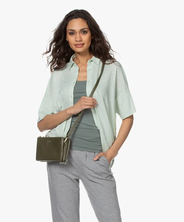 Matt & Nat Triplet Crossbody Bag - Leaf