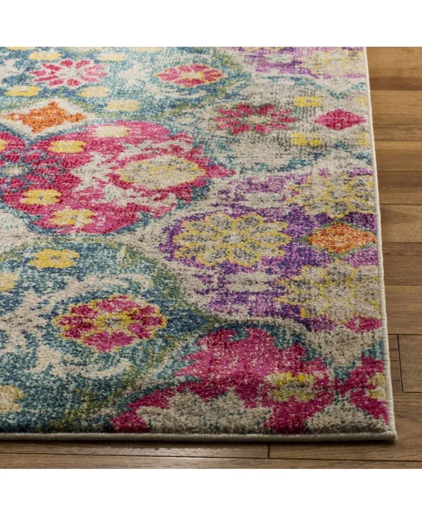 Safavieh Monaco MNC248R 5&1x22 x 7&7x22 Grey - Fuchsia Area Rug