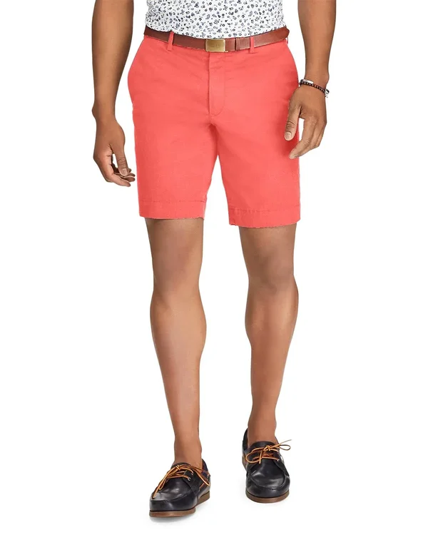 Polo Ralph Lauren Men's 9.5-Inch Stretch Slim Fit Twill Shorts - Red - Size 31