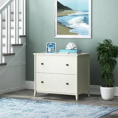 Russ 2-Drawer Lateral Filing Cabinet Wade Logan Color: Weathered White