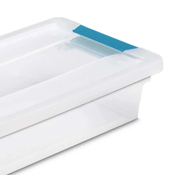 Sterilite Small Clear Storage Tote Container with Lid - 12 pack