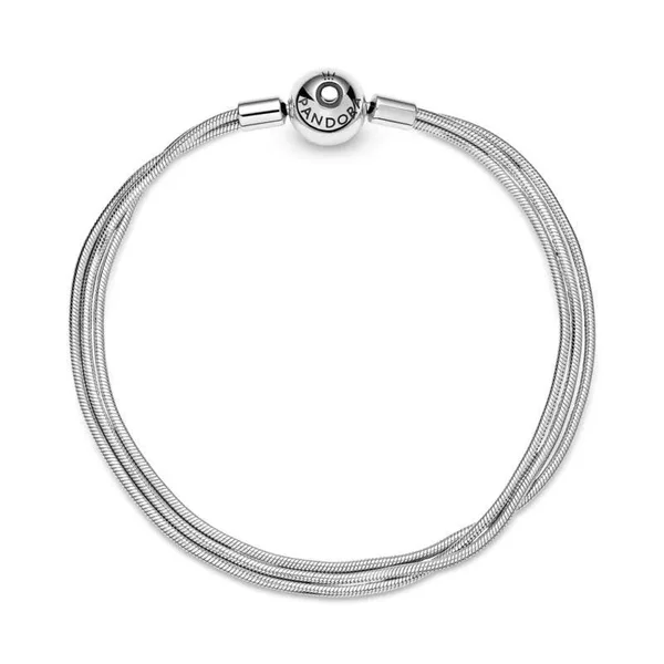 Pandora Moments Multi Snake Chain Bracelet - 599338C00, 19cm, 7.5in