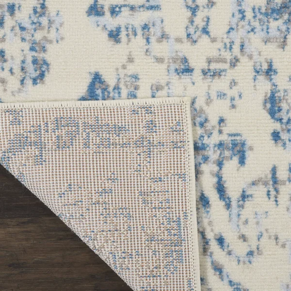 Nourison Jubilant JUB09 Area Rug, Ivory Blue, 7& x 10&