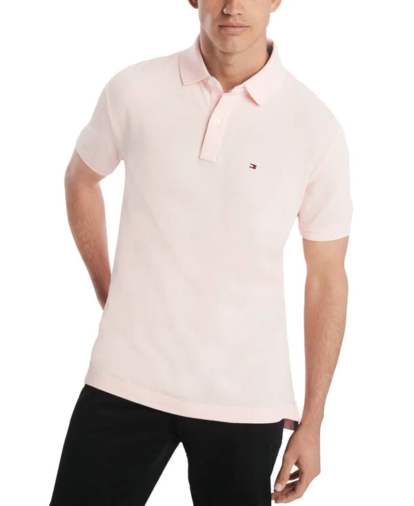 Tommy Hilfiger Men's Custom Fit Ivy Polo - Created for Macy&s - Pebble Pink
