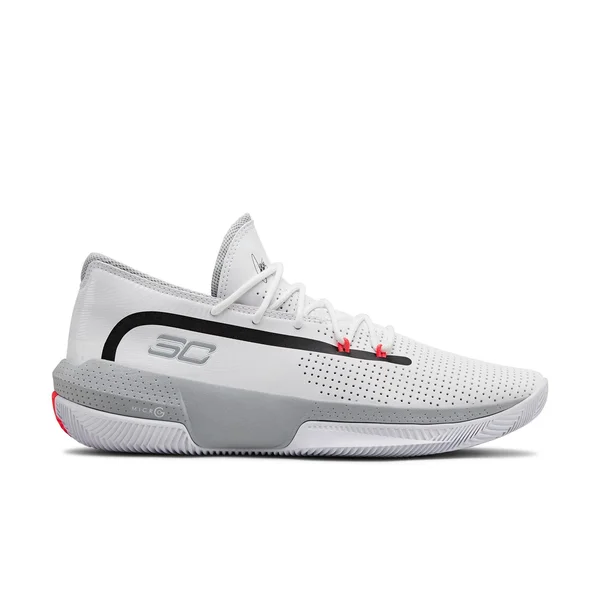 Under Armour Men's SC 3ZERO III Basketball Shoes, White - Size 13.0