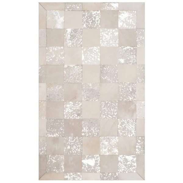 Safavieh Studio Leather Stl214A 3&0x22 x 5&0x22 Ivory, Silver Area Rug
