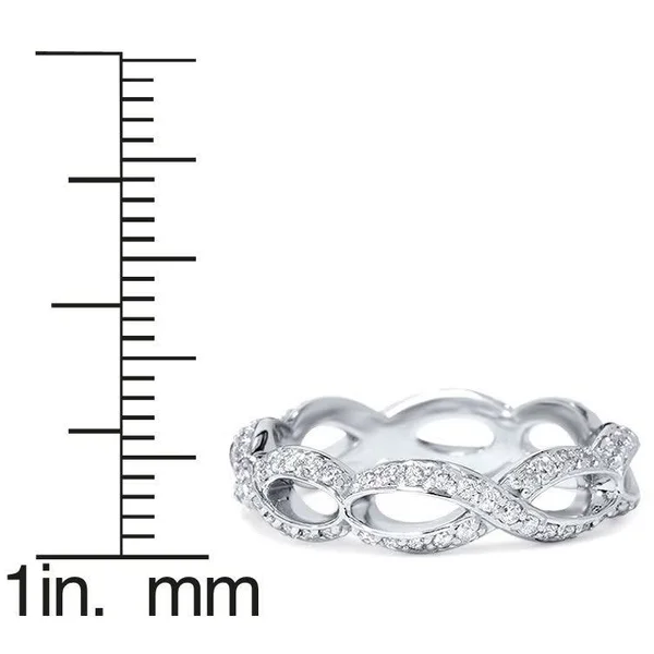 Pompeii3 3/4ct Diamond Infinity Eternity Ring 14K White Gold