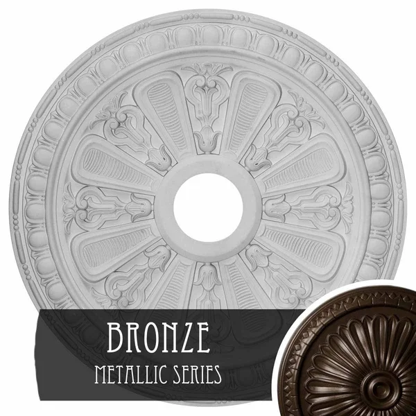 23 1/2x22OD x 3 7/8x22ID x 1x22P Bristol Ceiling Medallion (Fits Canopies Up to 3 7/8x22) - Hand-Painted Bronze